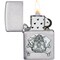 Zippo 2022 Zippo Gambling Scull Emblem On Brushed Chrome,  ZIP-49293 - alternate 2